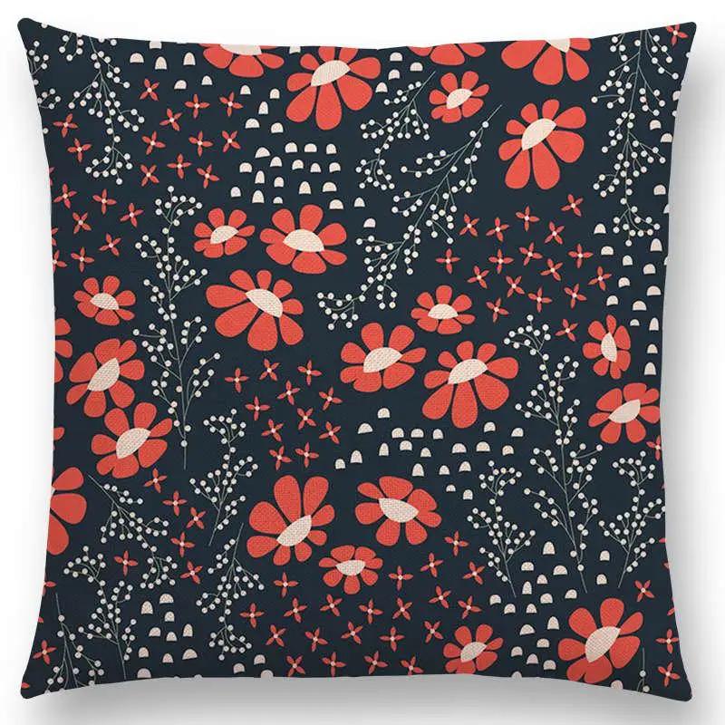 Botanical Floral And Butterfly Cushion Cover Beautiful Flowers Garden Mini Prints Home Decor Sofa Throw Pillow Case