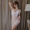 Erotic Underwear Women's Large Size Pan Jinlian Sexy Temptation Mesh Belly Pocket Pajamas Sexy One Piece with Hair