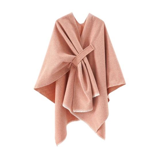 Women Shawl Scarf Solid Color Knitted Shawl Wrap Imitation Cashmere Shoulder Top Sweater Shawl Fashion Accessory