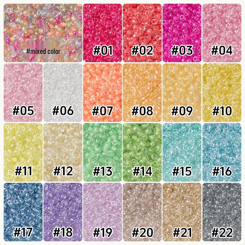 Thousand Color Unicorn Heart Glazed 2mm Round Glass Seed Beads for DIY Jewelry Accessories