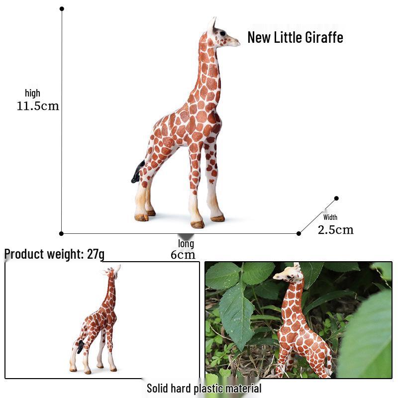 Large Giraffe Wild Animal Model Toy for Kids' Science and Cognitive Learning