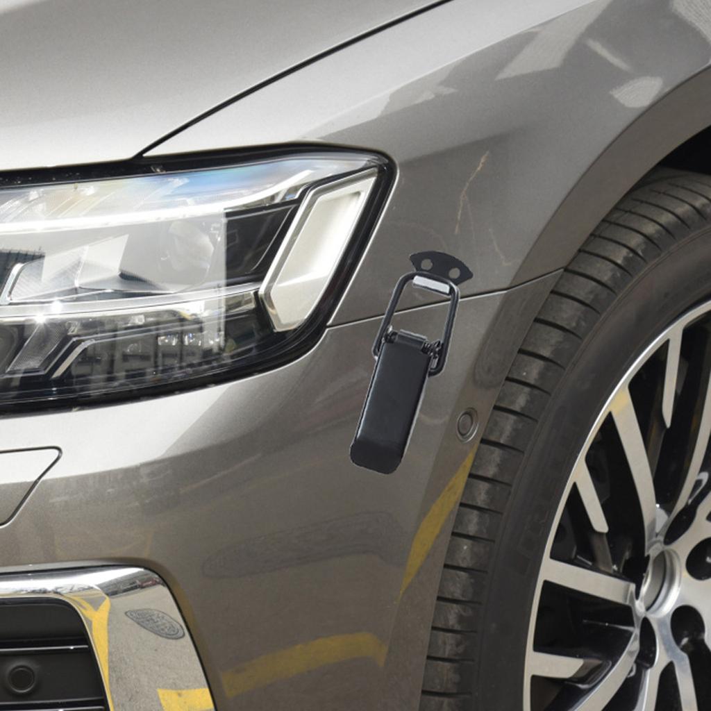 Set 2 bucăți Cârlige de siguranță pentru bara de protecție auto, Cleme de blocare, Cârlige cu eliberare rapidă pentru portbagajul universal auto, Accesorii auto, Durabile