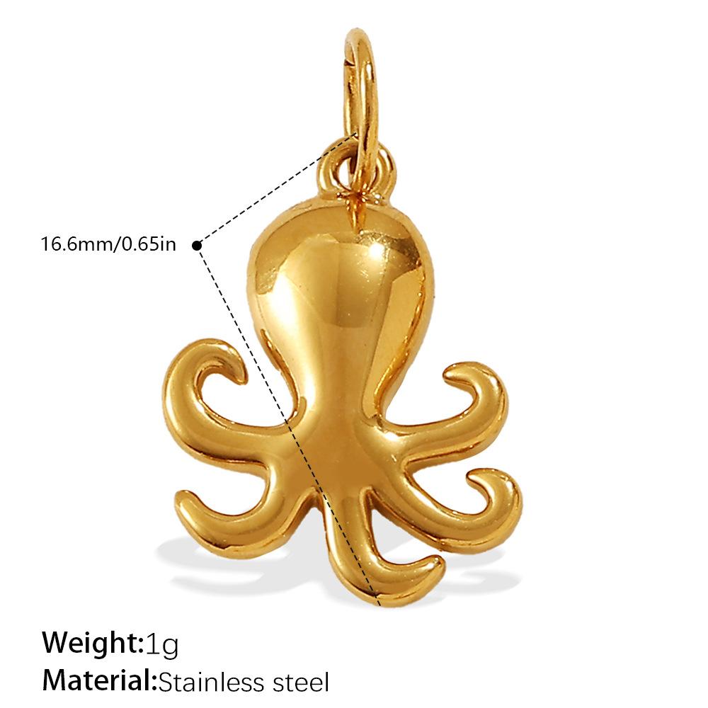Ocean Element Conch Shell Pendant Accessories Stainless Steel Gold-Plated Beach Wind Accessories
