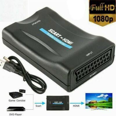 HD 1080P SCART HDMI Video Audio Converter High-End Adapter TV DVD