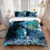 Custom Name Avatar World Bedding 3 Piece Set HD Print Duvet Cover Pillowcases for Teens Adult Bedroom Decoration