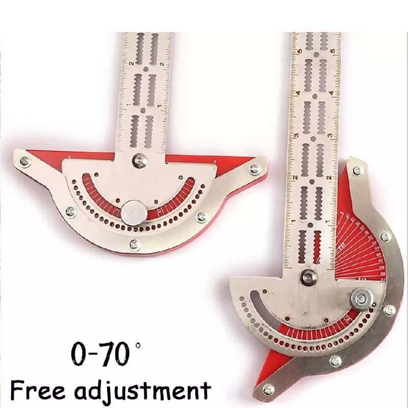 Woodworkers Edge Rule Stainless Steel Clear Scale Angle Measurement Tool 10 Inch