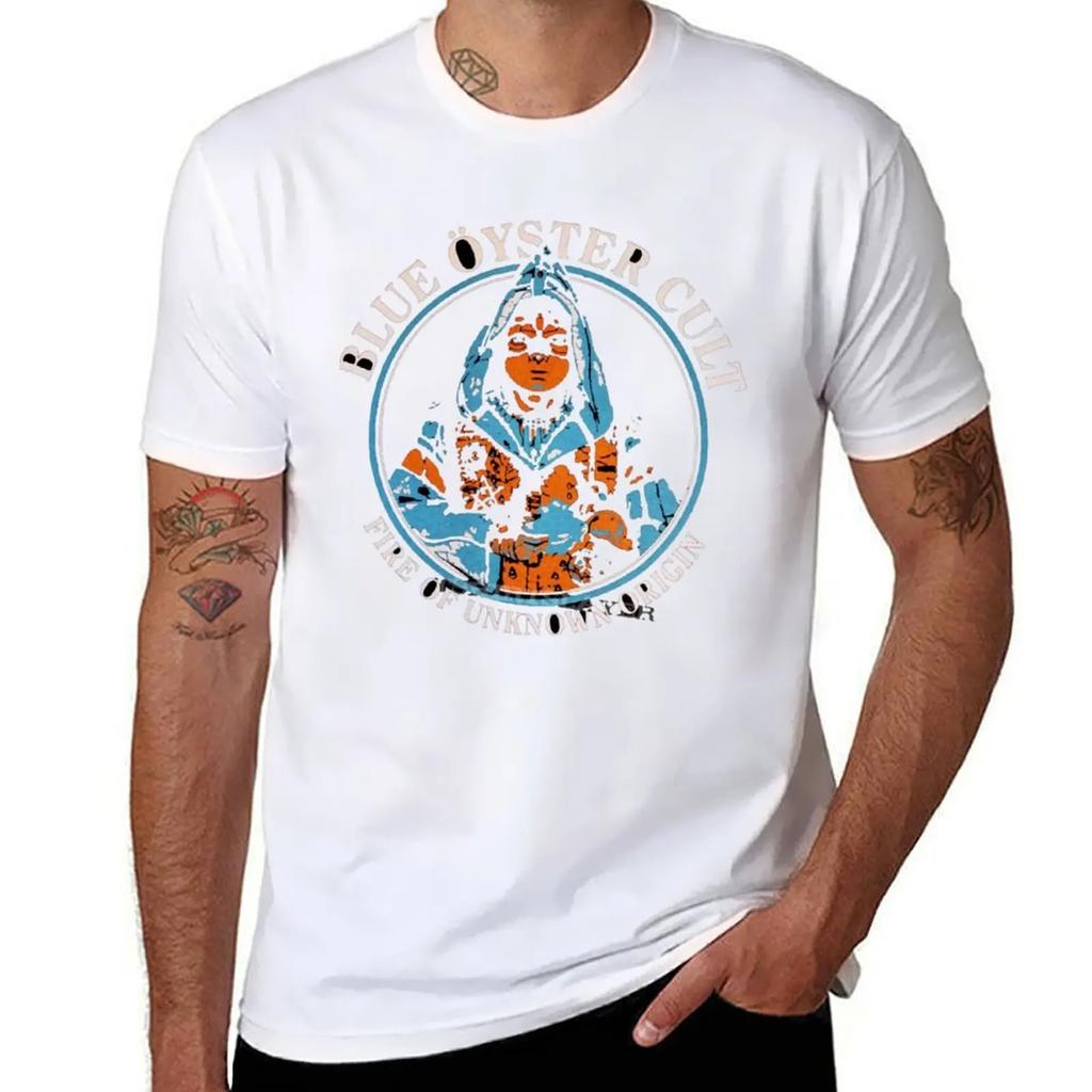 Blue Oyster Cult T-Shirt Cotton Graphic Tees Blanks Boys Animal Print Men Clothing