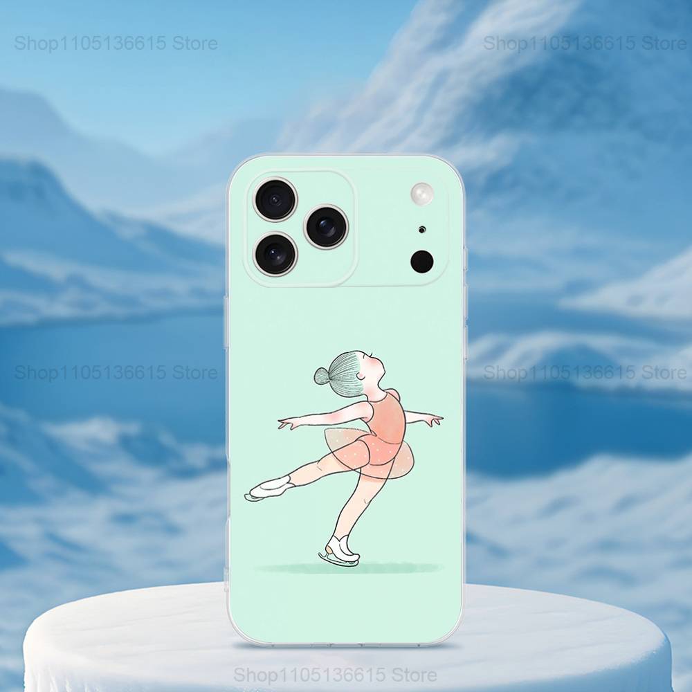 Ballet Art Girl Cute Case For iPhone 17,11,12,13,16,14,15,Pro,Max,Plus,X,XS,XR,SE,Mini Transparent Soft Silicone