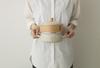 Fuji Enamelware [Authentic Product] Enamel Pot with Steamer Basket, Greige, Suitable for Direct Flame Cooking, 2-Way Design (Steamer and Pot)