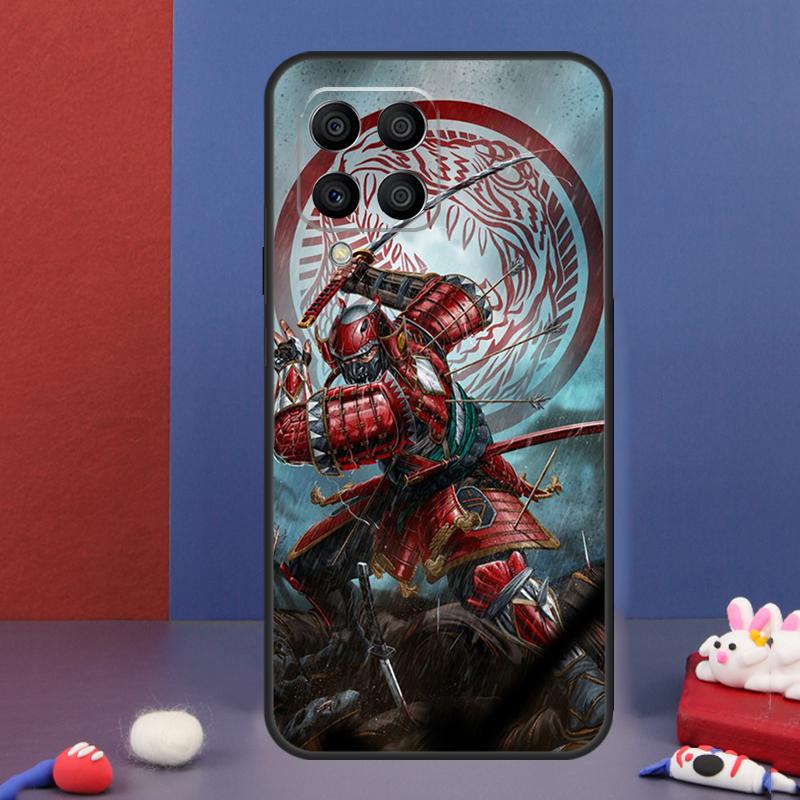 Japan Ninja Samurai Red Sun Case For Samsung Galaxy M16 M06 M36 M56 M15 M11 M31 M21 M53 M13 M32 M52 M35 M55 M14 M34 M54