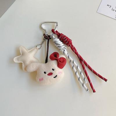 New Cartoon Bear Plush Doll Pendant Multi-Purpose Brown Bag Charm Handmade Rope Bag Hanging Accessories