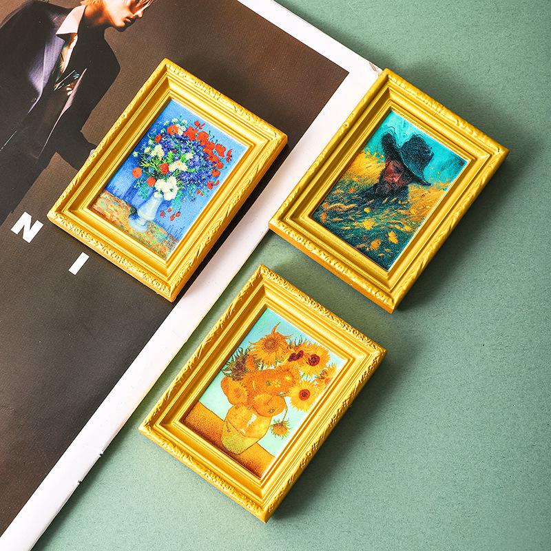 Ímã de Geladeira Arte Retrô Criativa - Porta-Retrato Pintura Famosa