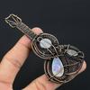 Rainbow Moonstone Pendant Gemstone Jewelry, 999 Copper Wire Wrapped Pendant, Handmade Beautiful Jewelry Pendant