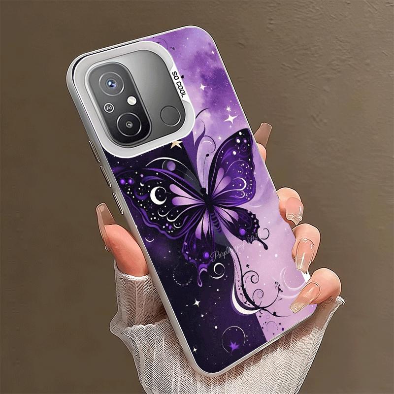 Beautiful Purple Butterfly Shockproof Phone Case for Xiaomi Poco X7 X6 X5 X3 Pro F7 Ultra M8 Redmi 15C 15 14C 13C 12C 10C 13 12