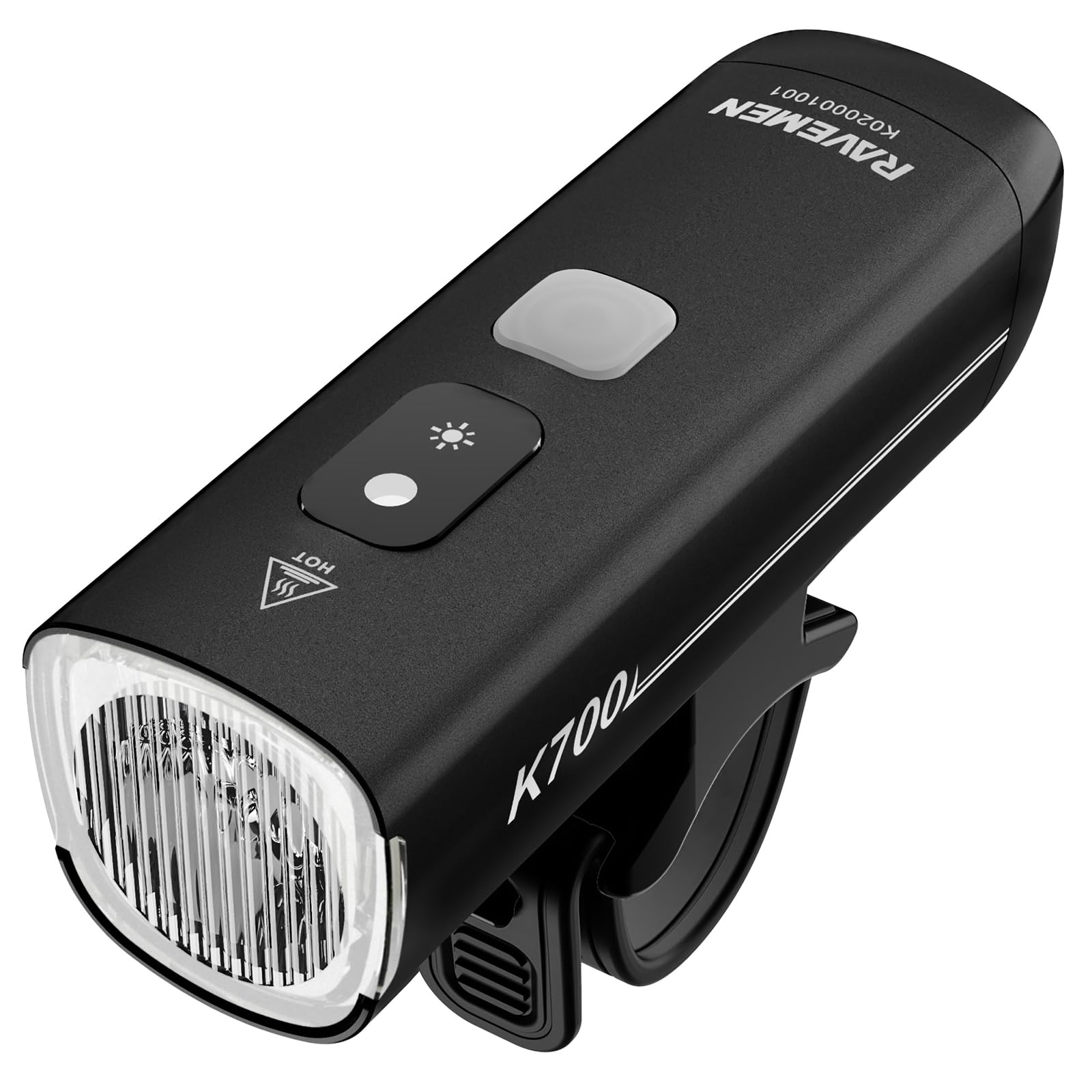 

RAVEMEN K700 Велосипедный 700 Световые и вибрационные датчики для Авто IPX7 PSE Дневные ходовые Боковое освещение для поездок на работу и Аварийное двойное использование как Включает японский чёрный