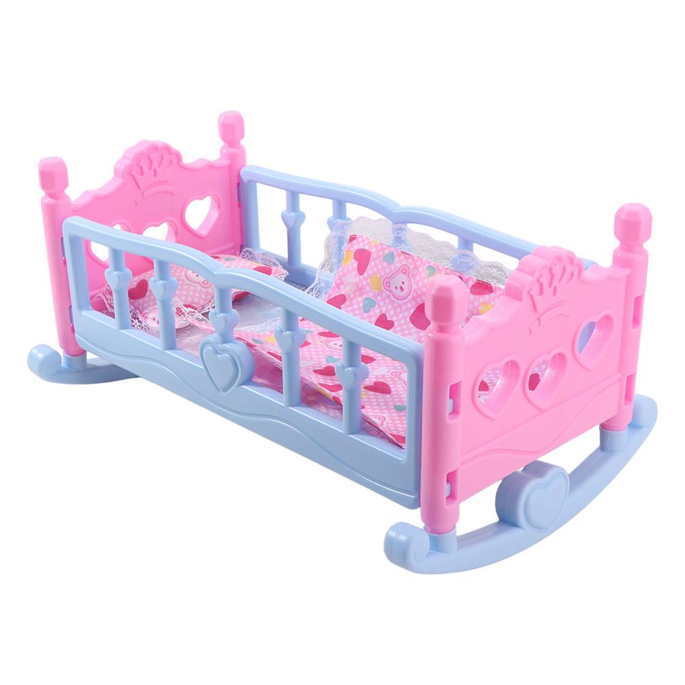 Meubels Speelgoed Babybed Kinderbedje Rollenspel Pop Schommelwiegje Baby Pop Schommelbed Kinder Speelgoed