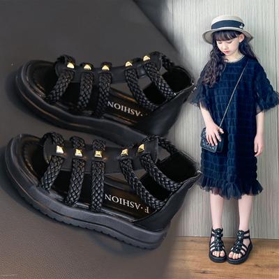 Summer Fashion Open Toe Princess Shoes Soft Soled Children's Shoes Roman Shoes Girls Sandals Summer Spring