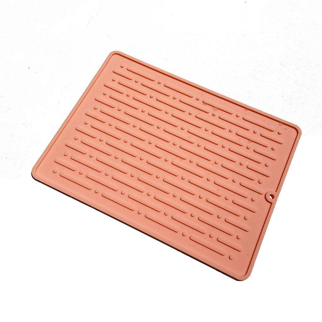 3 Sizes for Counter Draining Durable Heat Resistant Dish Mat Place Mat Cushion Pad Drying Pad