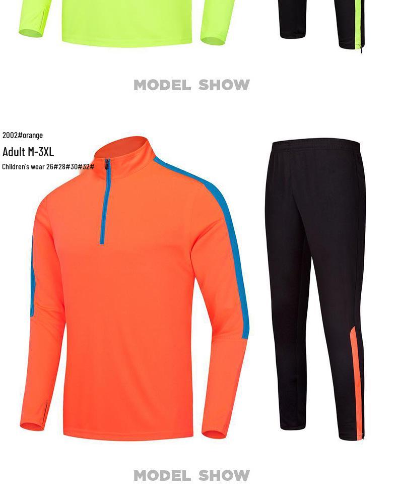 Autumn Warm Half-Zip Tracksuit for Adults & Kids - Football, Fitness, Running, Training Sportswear