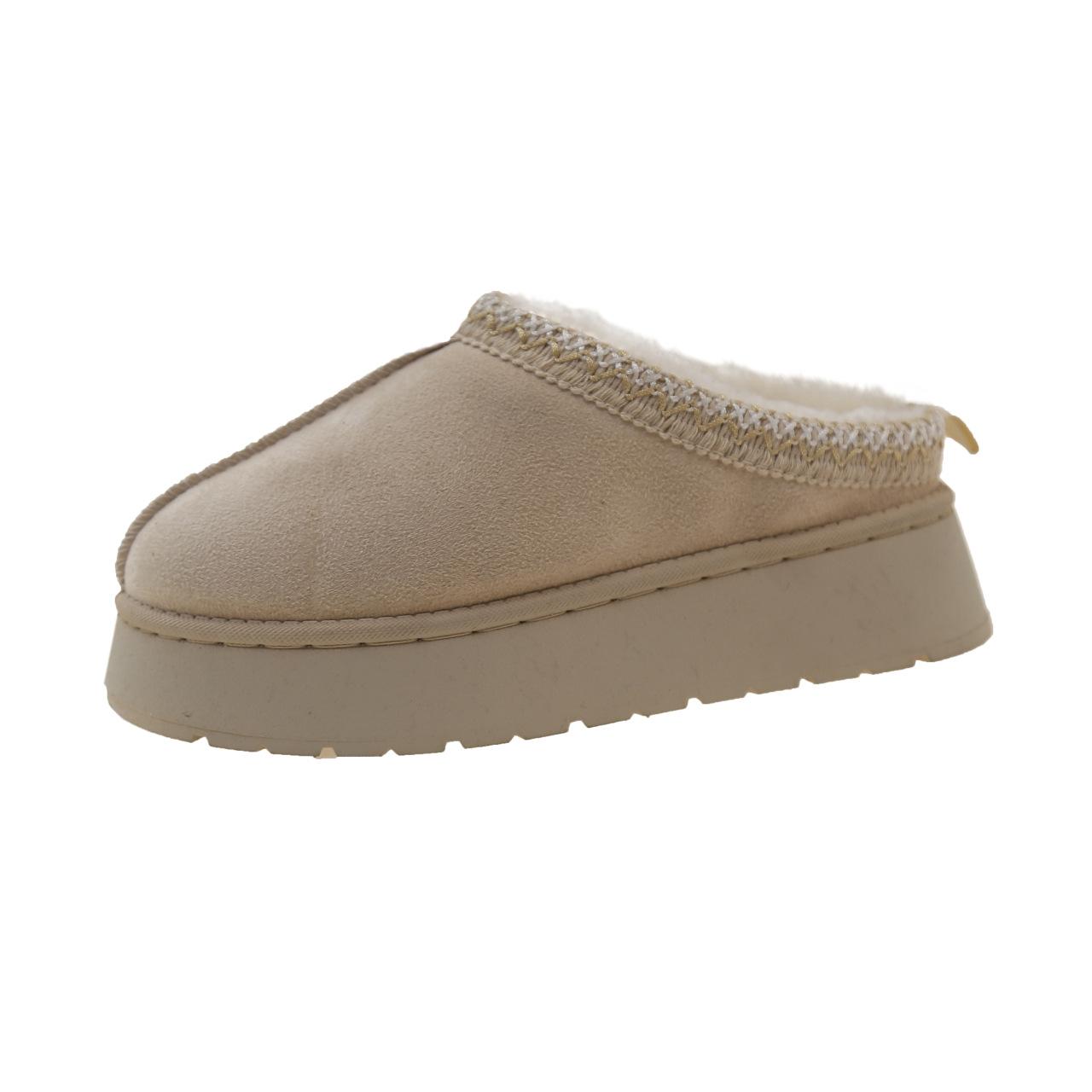 

Ленивая женщина с одной педалью сноубутсы зимние новая мода сумка голова тапочки маффин толстая подошва теплые хлопковые туфли женщина 43