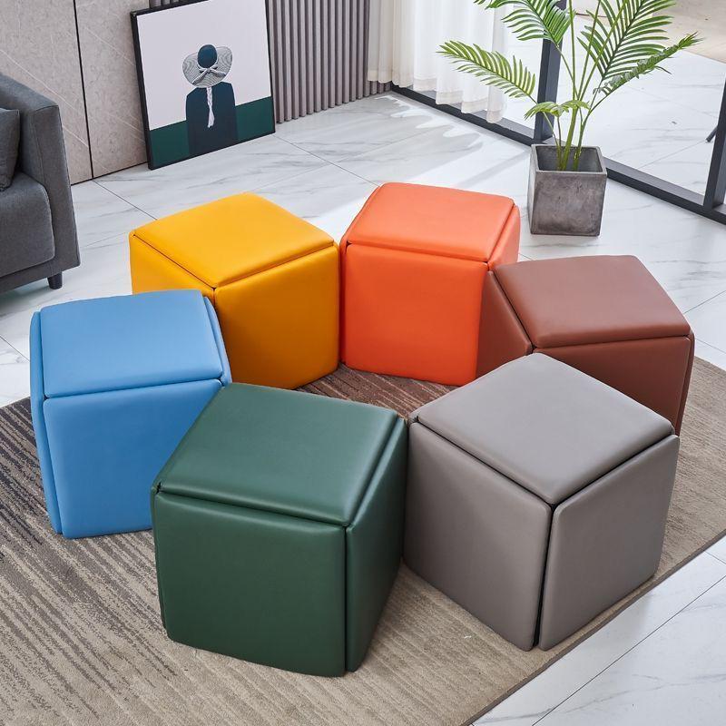 Rubik's Cube Multifunctional Stool: Stackable Sofa, Small Low Stool, Living Room Coffee Table, Storage Solution