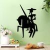 1 pièce Don Quichotte Art Mural Métallique Chevaliers Abstraits Moulin à Vent Sculpture en Fer Antirouille Décoration de Maison Cadeau Littéraire