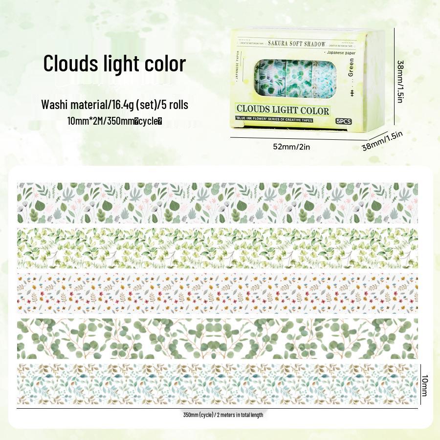 

Yuezhen Qingmo Милый цветочный набор васи-ленты - Декоративные ленты для журнала и наклейки