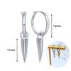 925 Silver Needle Rivet Micropaved Zircon Pendant Hoop Earrings For Women Punk Vintage Earrings Fashion Party Jewelry Gifts