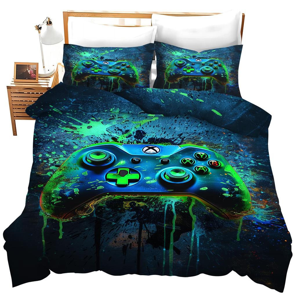 Galaxy Astronaut Three-Piece Quilt Cover 3D Digital Printing Bedding Set Bed Cover
