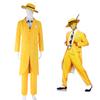 Jim Carrey Masca Film Comedie Costum Galben Cravată Suspensori Accesorii Set Complet Halloween Petrecere Carnaval Joc de Rol pentru Bărbați