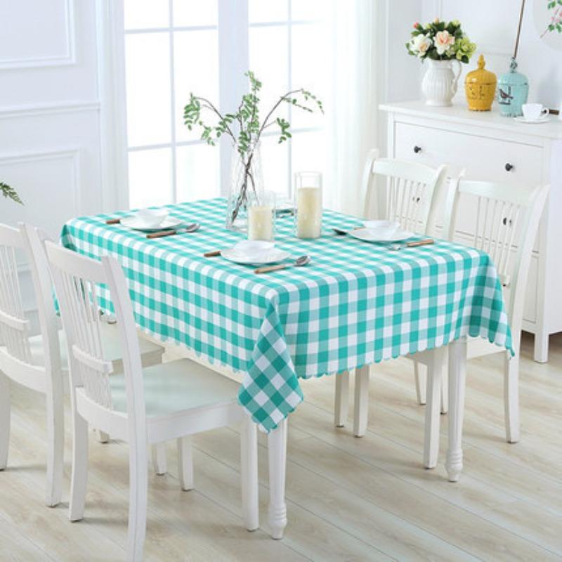 

Coffee Shop Checkered Tablecloth Round Square Household Dining Room Living Room Table Cloth Wedding Party Decoration Universal Outdoor Picnic Cloth 90*140cm
