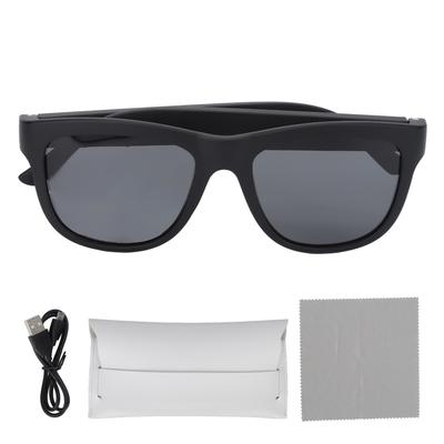 Audio Sunglasses Built In Microphone Speaker Touch Voice Control USB Charging Black Smart BT Glasses