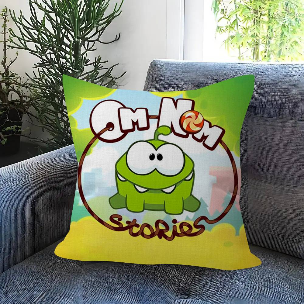 Anime O-O-Om Fun Nom Stories Maple Design Cushion Cover Happy Autumn Harvest Decor Holiday Decorati Pillow Cover