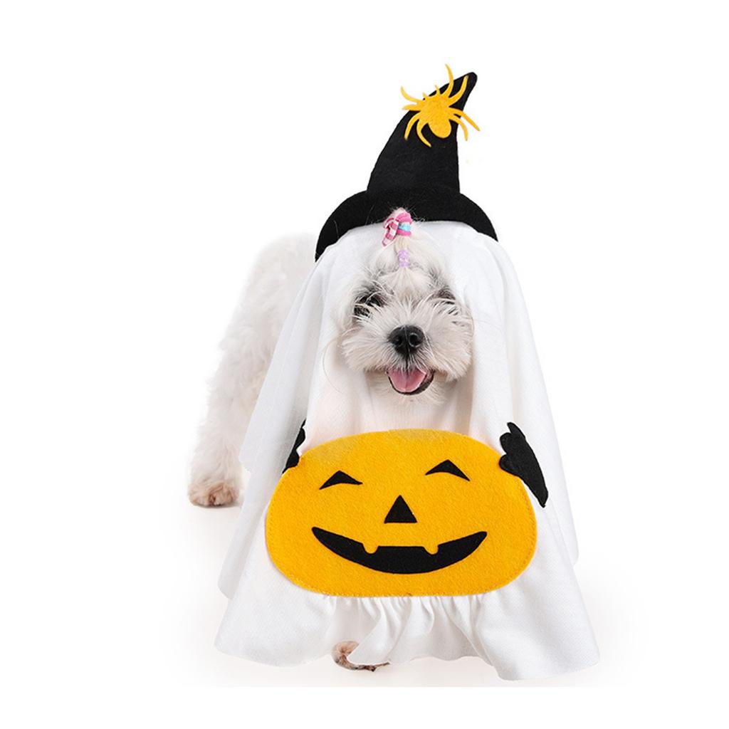 This Adorable Pumpkin Pet Costume Turns Your Dog Into Halloween Spirit! Soft Fabric With Cute & Pumpkin Designs, Easy To Wear. Perfect For Parties