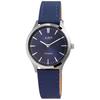 Watch - JUST - Just Gennia - Titanium - Blue Dial 33 Mm - Blue Leather Strap