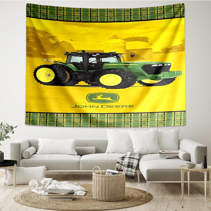 John Deere Logo Design Tapestry Room Decoration Wall Hanging for Living Room Bedroom, dormitory, Birthday and Christmas gifts