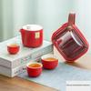 Gilded Ruyi Ceramic Travel Tea Set