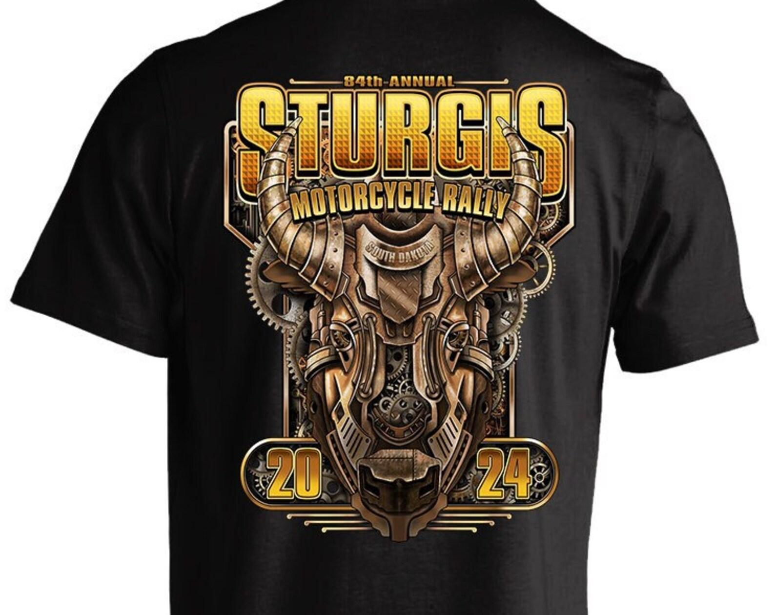 2024 Sturgis Motorcycle Rally Buffalo Steampunk T shirt - 84th Anniversary (BACK PRINT) S
