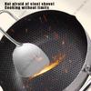 Non-Stick Egg Frying Pan Stainless Steel Soup Pot Honeycomb Induction Cooker Gas Stove General Durable Kitchen Cookware 30Cm Wok