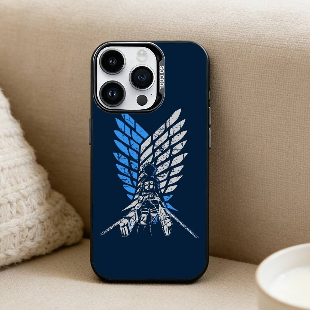 

Attack On Titan Phone Case For iPhone 16,15,14,13,12,17,Pro,MAX Black Matte Shockproof Cover iPhone14Plus