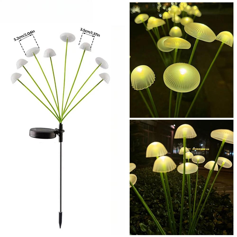 Solarbetriebene Quallen-Pilz-LED-Lichter IP65 Wasserdicht für Außen Gartenweg Weihnachtsfeiertagsdekoration Beleuchtung