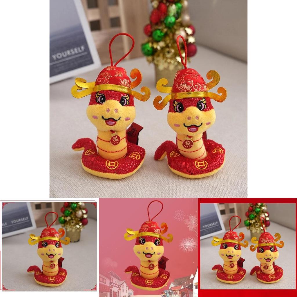 Knuffelslang Speelgoed Voor 2025 Jaar van de Slang Feestelijk Cadeau Aanpasbaar Logo Rode Kleur