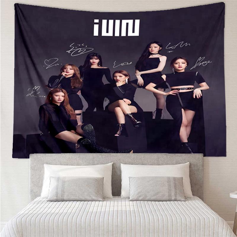 1PC Kpop Idle Group Dynasty Quick-Dry Tapestry, Unique Design Tapestry, Suitable for Bedroom,Livingroom, Playroom,Heartwarming Holiday Gifts