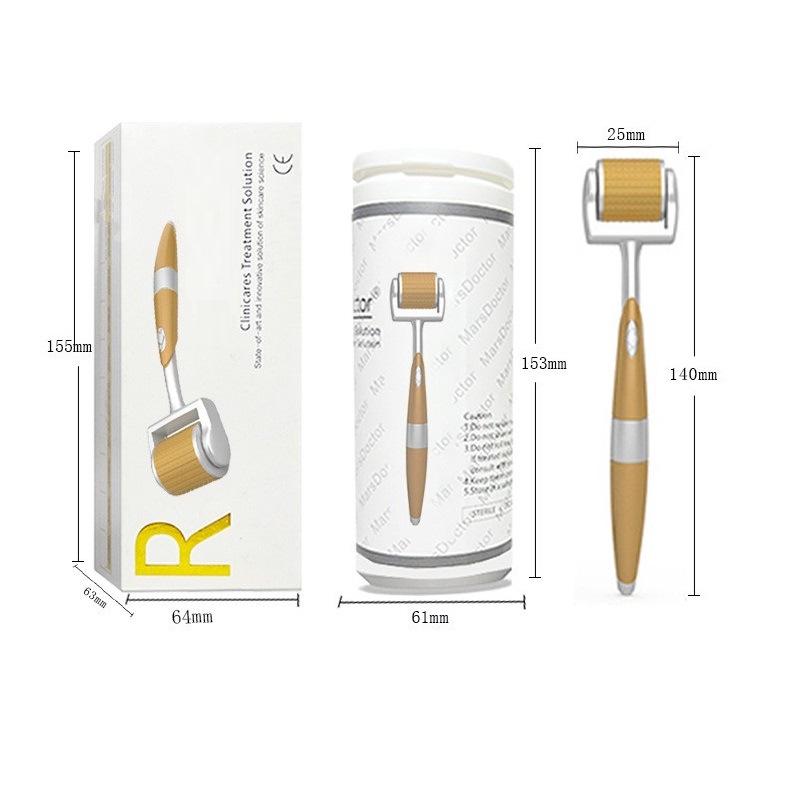 192-Needle Titanium Microneedle Facial Roller - Manual Massage Tool for Cross-Border Trade.