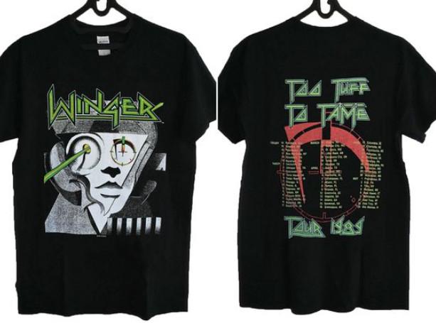 Metal Band Tee Winger 1989 Tour Merch T Shirt Unisex T-Shirt S