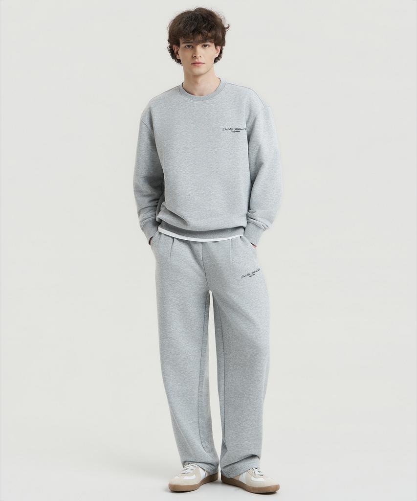 Delma Wellness Club Semi-Wide Sweatpants - Gray