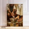 Affiche de Jésus lavant les pieds, Impression sur toile d'art religieux, Peinture vintage pour décoration murale, Décor classique, Œuvre d'art mural, Décoration pour la maison et le dortoir