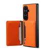 Luxury Litchi Leather Solt Card Holder Folding Wallet Case For For Samsung Galaxy Z Fold 7 6 Fold5 Shockproof Soft Silicone Cover