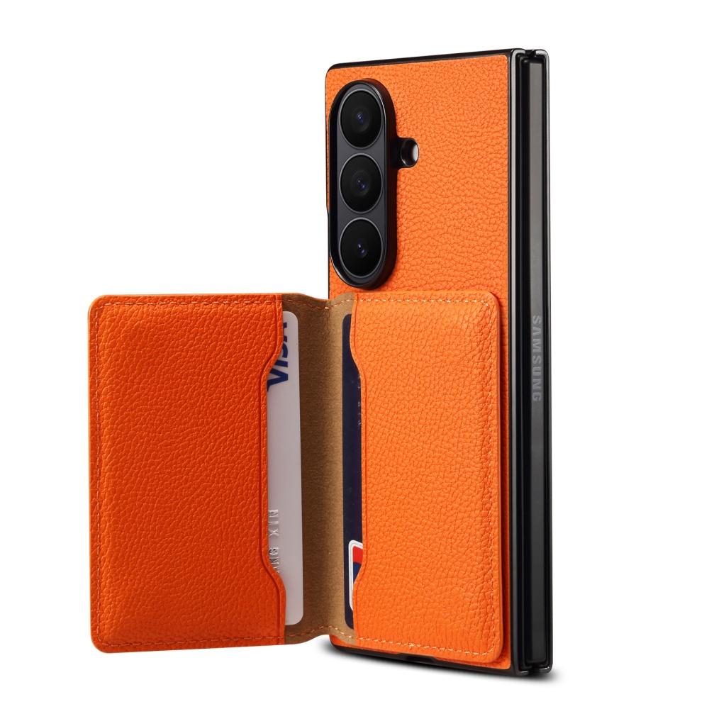 Luxury Litchi Leather Solt Card Holder Folding Wallet Case For For Samsung Galaxy Z Fold 7 6 Fold5 Shockproof Soft Silicone Cover