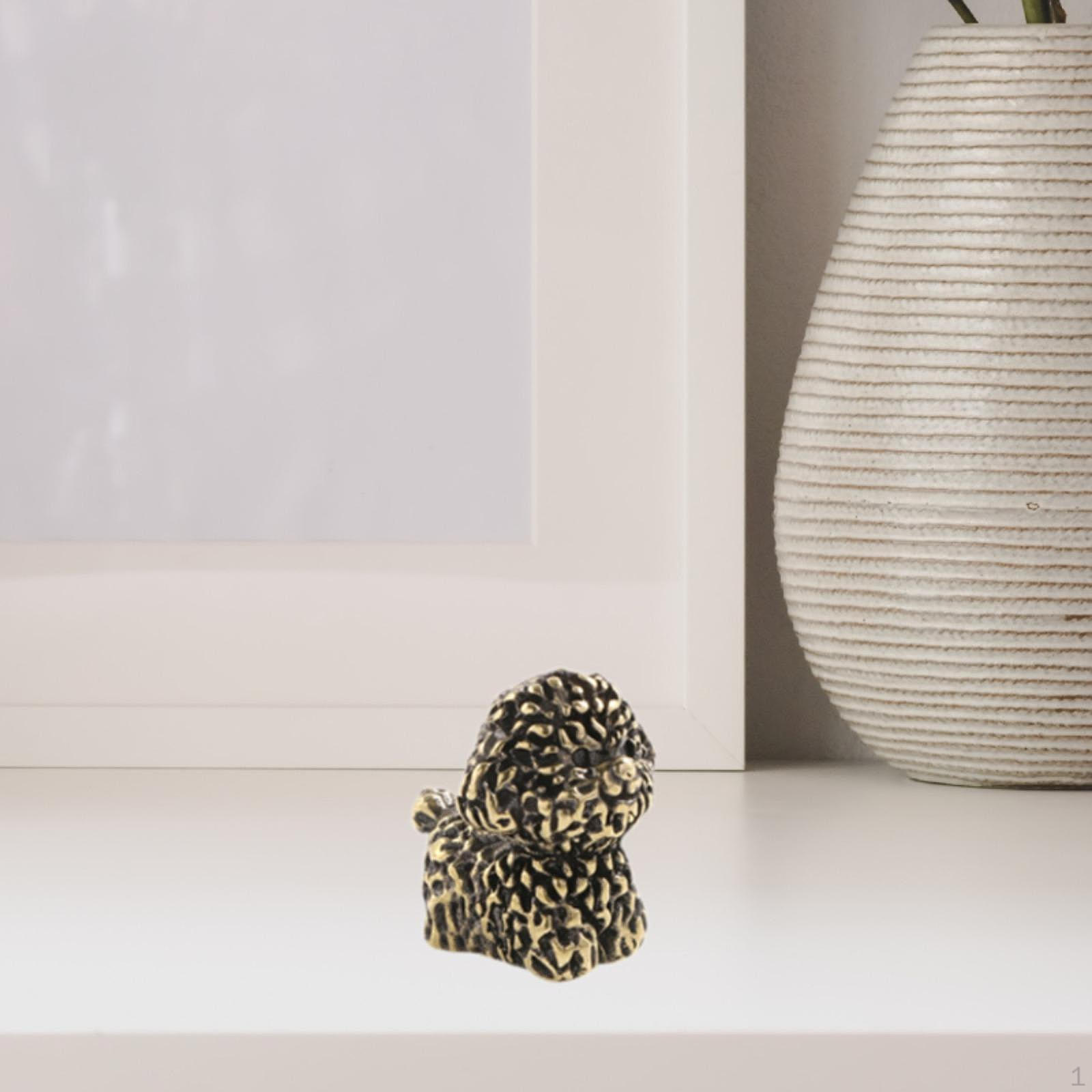 

Латунная фигурка собаки для дома и офиса, подарок любителям животных 2.8cmx2.4cm